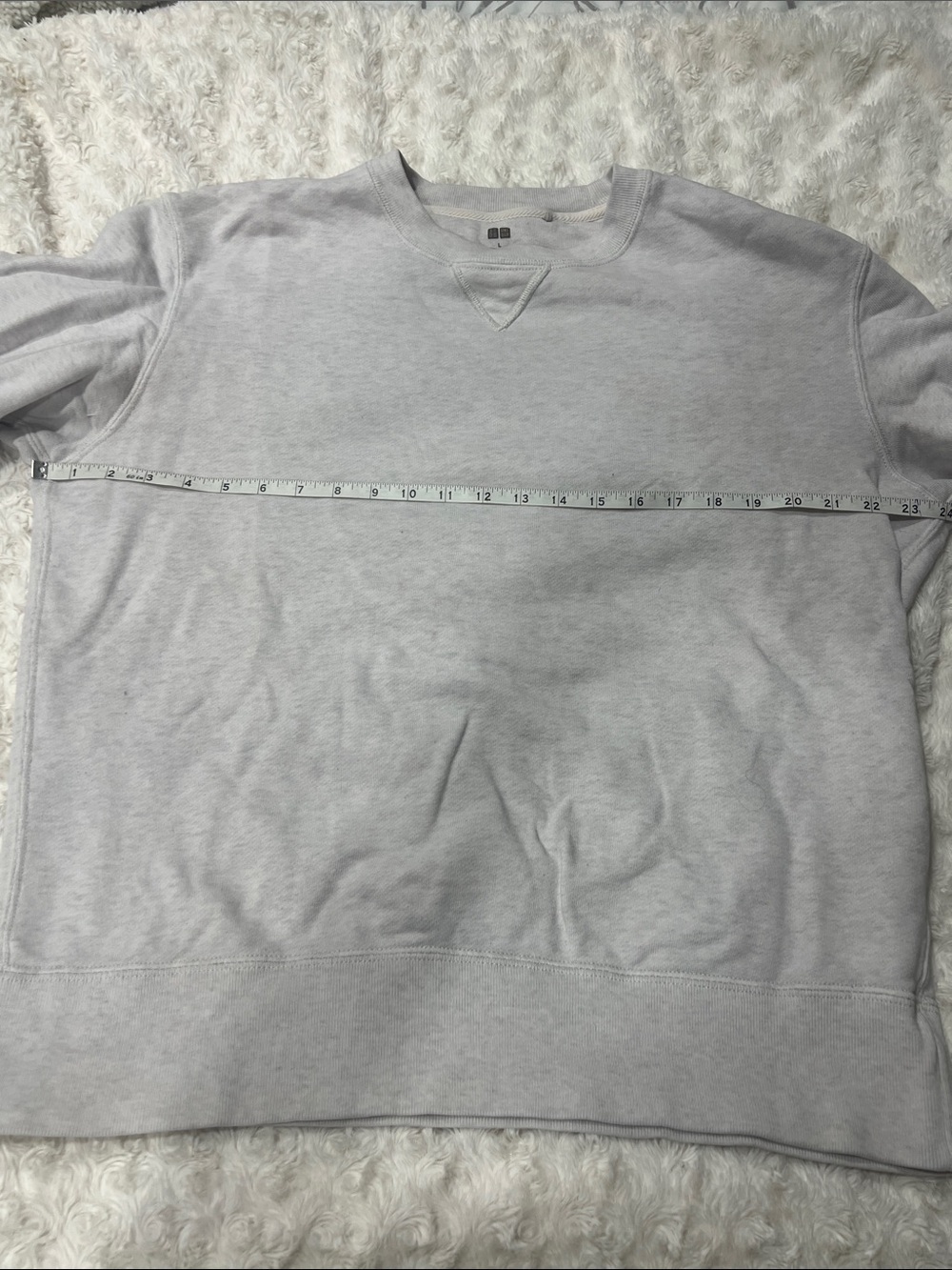 Uniqlo Men's Crewneck Sweatshirt Light Gray - Picture 3 of 5